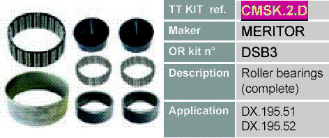 Комплект подшипников суппорта   MERITOR DX 195 / 225  арт. CMSK.2.D