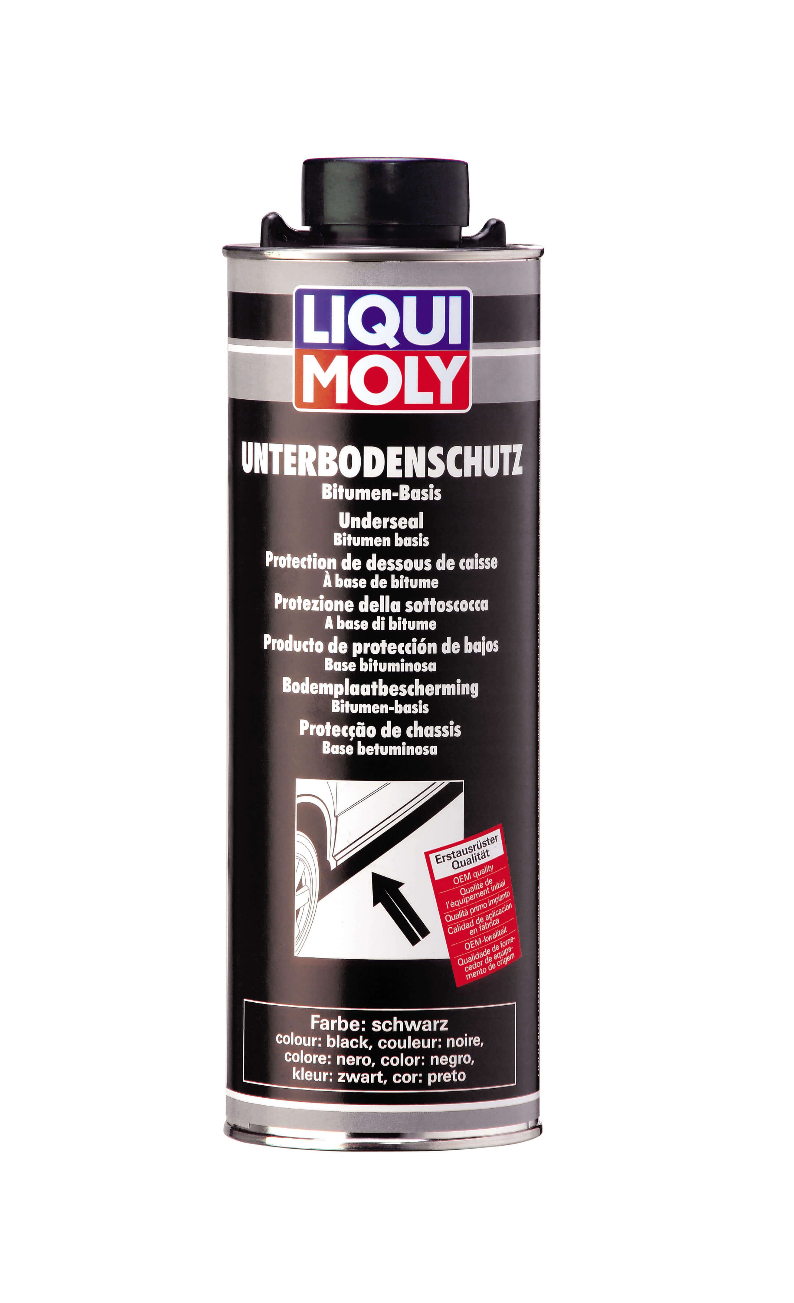 Антикор для днища кузова битум/смола (черный) Unterboden-Schutz Bitumen schwarz (spray)  1L
