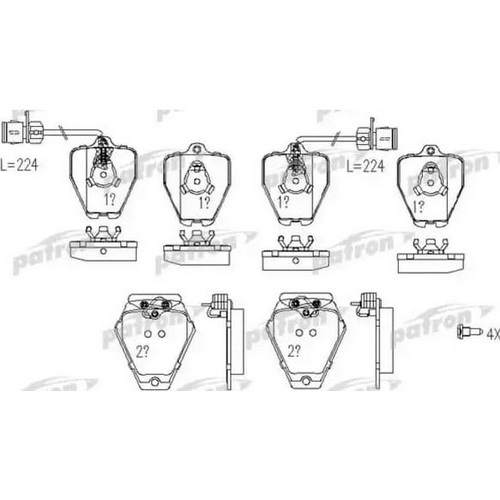 Колодки тормозные дисковые передн AUDI 100 94-94, 100 Avant 94-94, A8 94-02