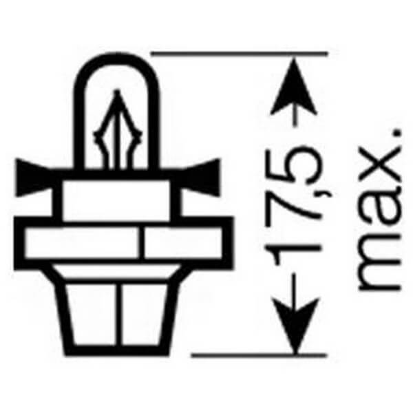 Лампа 12V 1,12W BX8.4d ORIGINAL LINE (Складная картонная коробка)