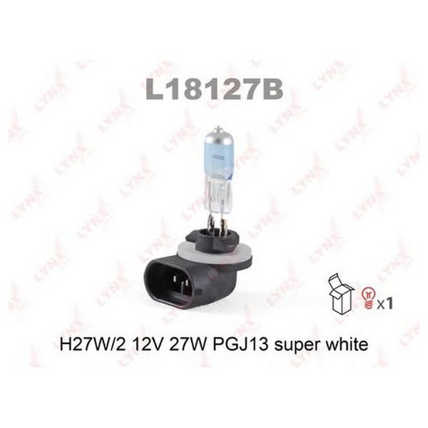 Лампа автомобильная 12V27W PGJ13 SUPER WHITE (C 31.8mm)