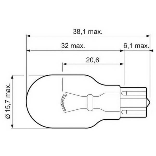 Лампа Essential Standart 12V(16W) W16W (картон) (min 10)