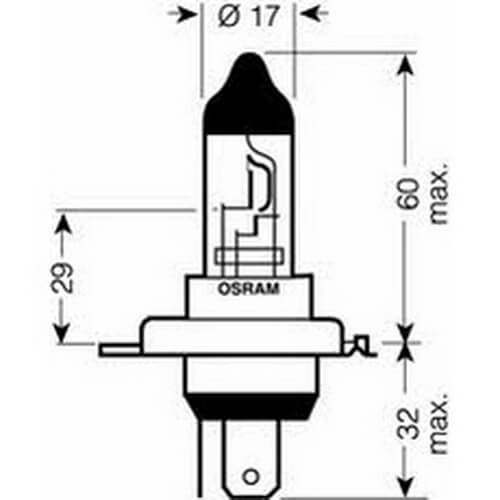 Лампа H4 24V 75/70W P43t ORIGINAL LINE (Складная картонная коробка)