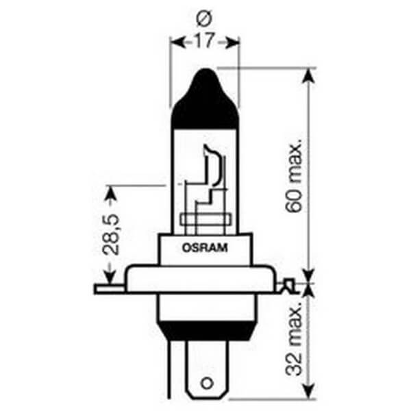 Лампа HS1 12V 35/35W PX43t ORIGINAL LINE (Складная картонная коробка)