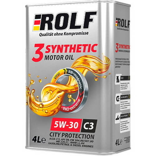 Масло Rolf ROLF 3-SYNTHETIC  5W-30 ACEA C3 4л