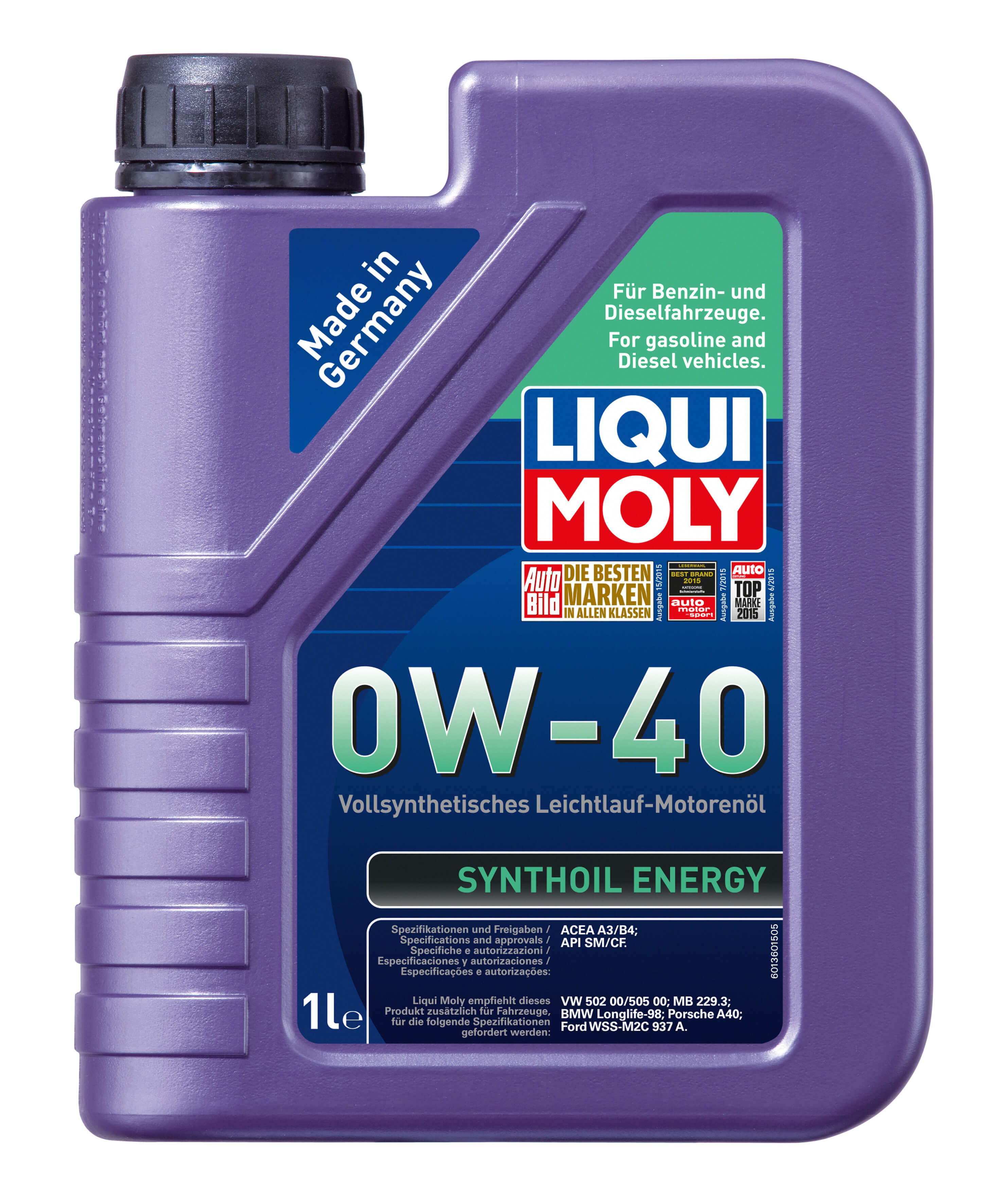 Масло моторное Synthoil Energy 0W-40  1L