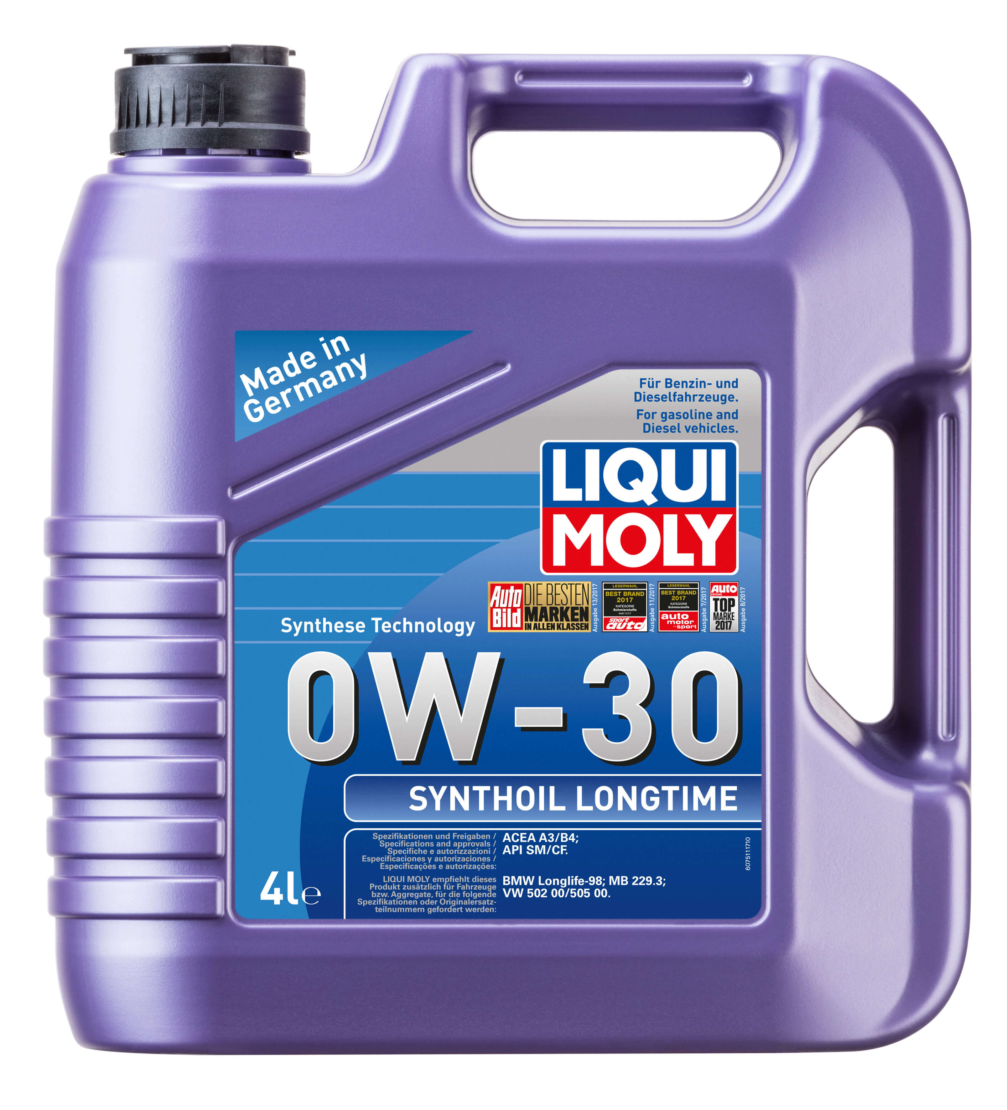 Купить Масло моторное Synthoil Longtime 0W-30 4L 7511 Liqui Moly в интернет  магазине BIGSTO | Купить по цене от 22381 руб СПБ