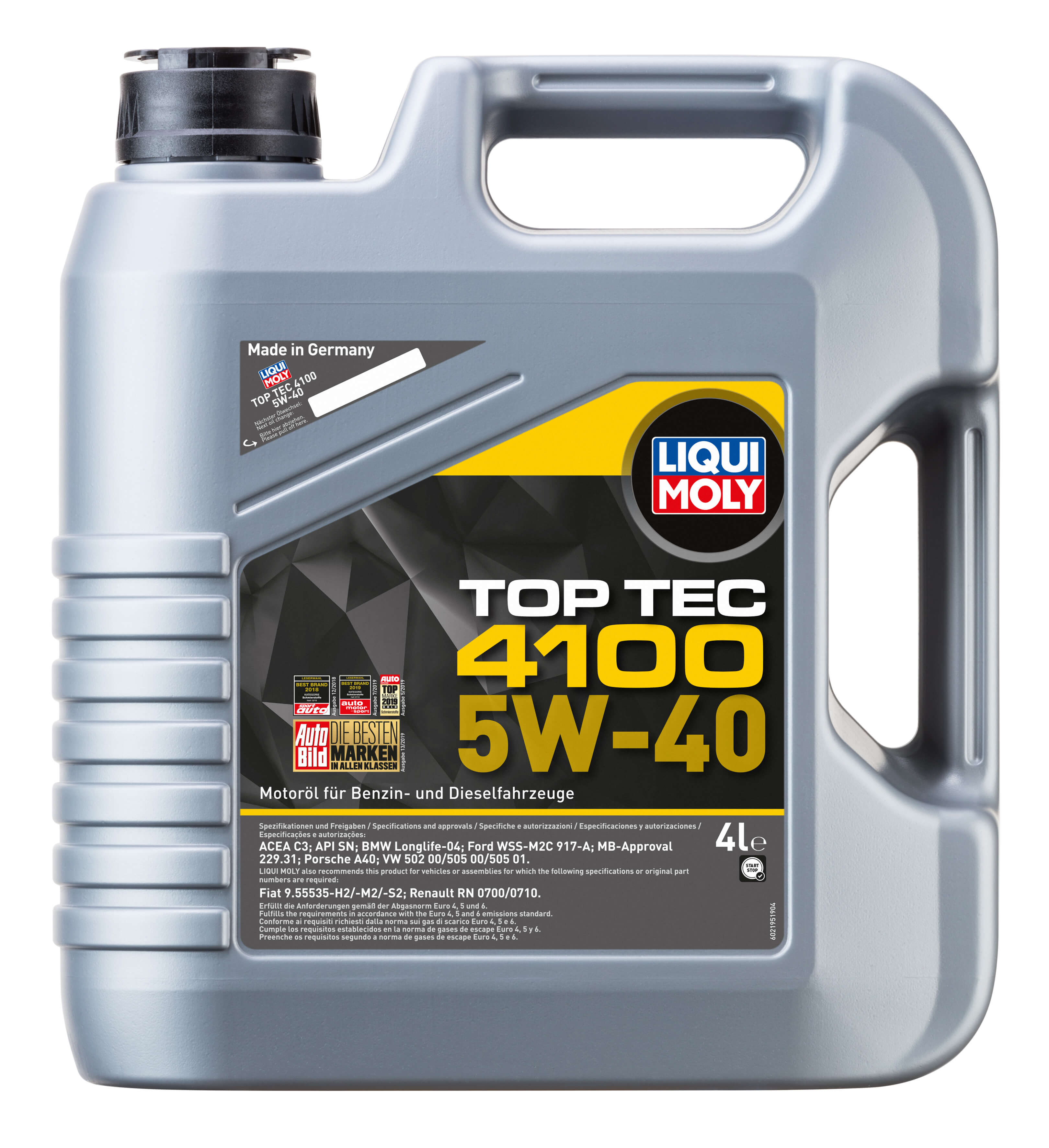 Купить Масло моторное Top Tec 4100 5W-40 4L 7547 Liqui Moly в интернет  магазине BIGSTO | Купить по цене от 9350 руб СПБ