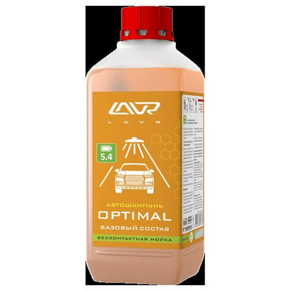 Автошампунь для бесконтактной мойки OPTIMAL Базовый состав 5.4 (1:50-70) LAVR Auto Shampoo OPTIMAL 1,1 кг