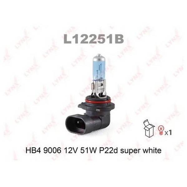 Лампа HB4 9006 12V 51W P22D SUPER WHITE