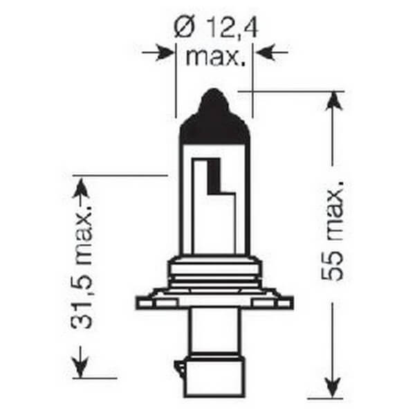 Лампа HB4A 12V 51W P20d ORIGINAL LINE качество оригинальной з/ч (ОЕМ) 1 шт.