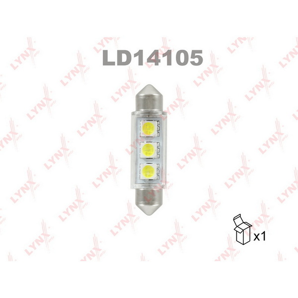 Лампа светодиодная LED C5W T11x41 12V SV8,5-8 SMDx3 7000K