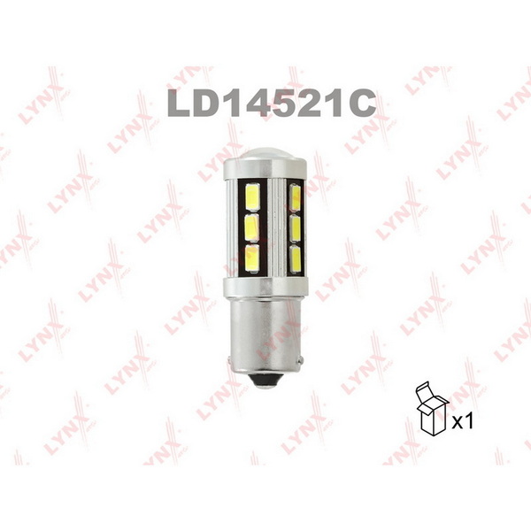 Лампа светодиодная LED P21W S25 12V BA15s SMDx18 7200K CANbus
