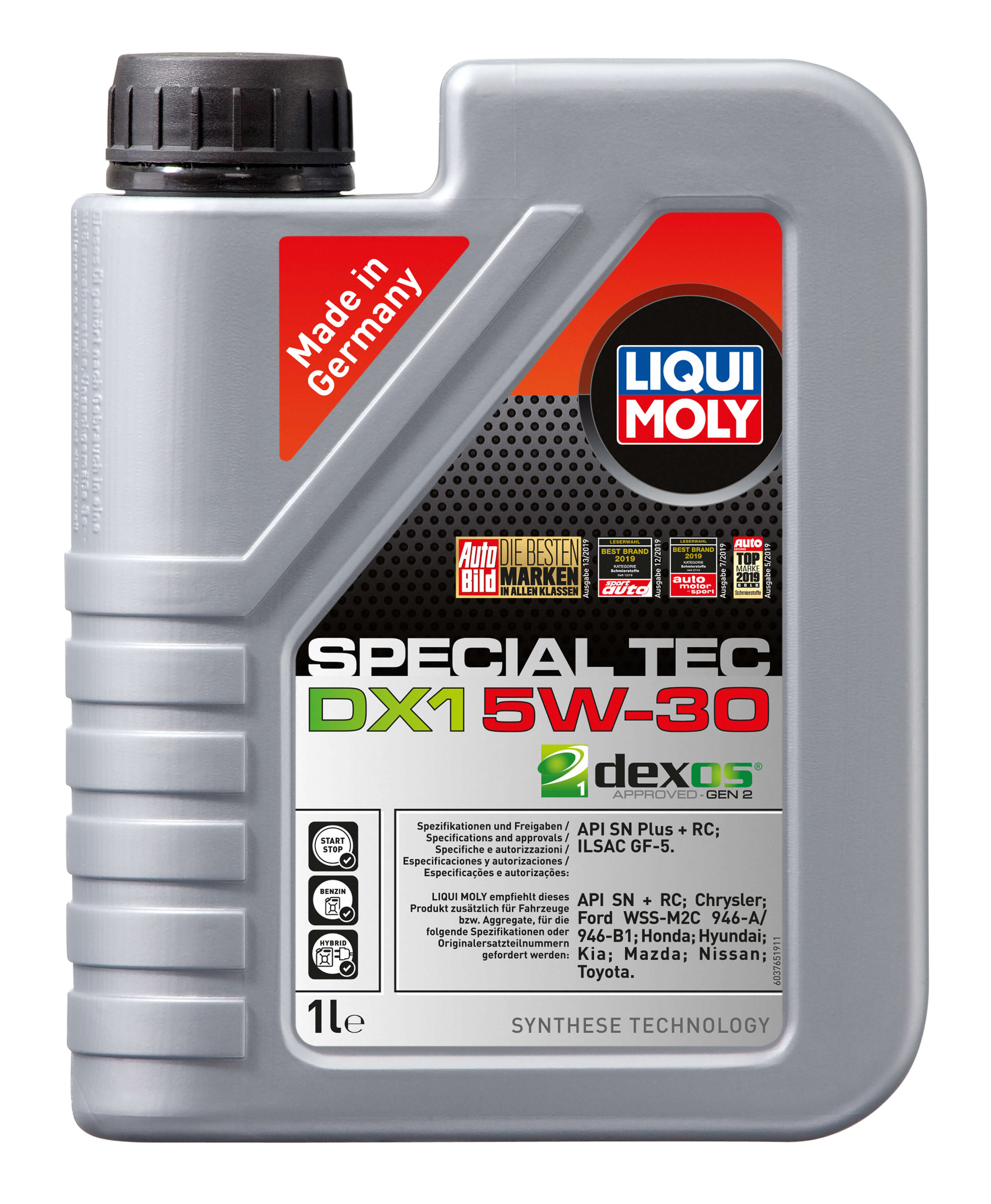 20967 LiquiMoly НС-синт. мот.масло Special Tec DX1 5W-30 (1л)